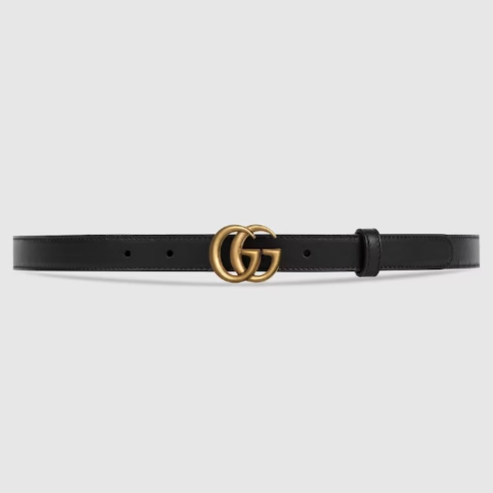 Gucci GG Marmont Thin Belt Black